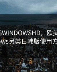 欧美VPSWINDOWSHD，欧美vpswindows另类日韩版使用方法