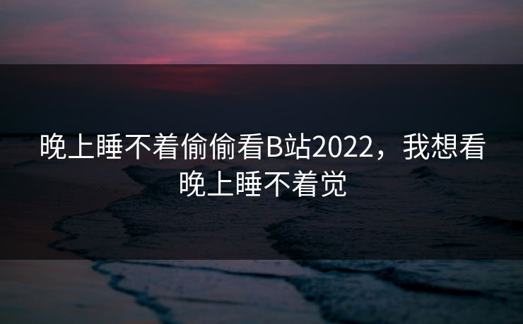 晚上睡不着偷偷看B站2022,我想看晚上睡不着觉 晚上睡不着偷偷看B站2022,我想看晚上睡不着觉